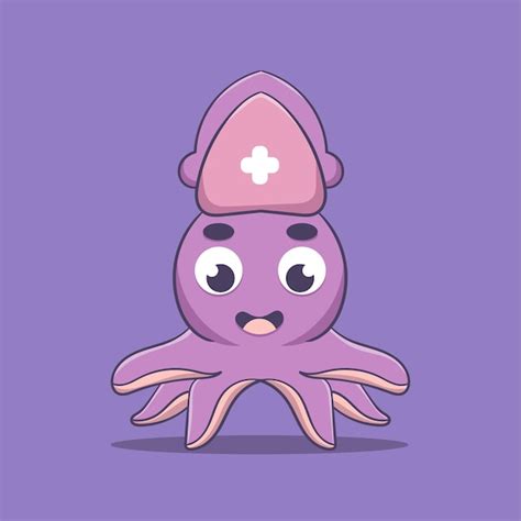 Premium Vector Cute Squid Nurse Character Vector Art