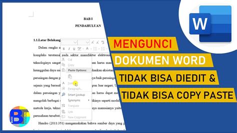 Cara Mengunci Dokumen Di Word Agar Tidak Bisa Di Edit Dan Di Copy Paste