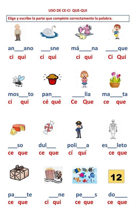 Uso De C Y Q Interactive Worksheet Spanish Language Learning