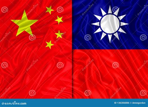 China And Taiwan Flag Stock Illustration Illustration Of East 136306886