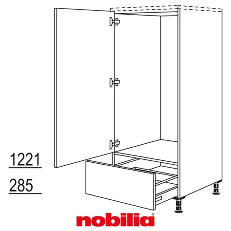 Nobilia Geräte Highboard Kühlschrank Höhe 151 cm