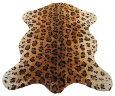 Faux Leopard Skin Pelt Rug (40"x55") - Rustic - Rugs - by ecofo