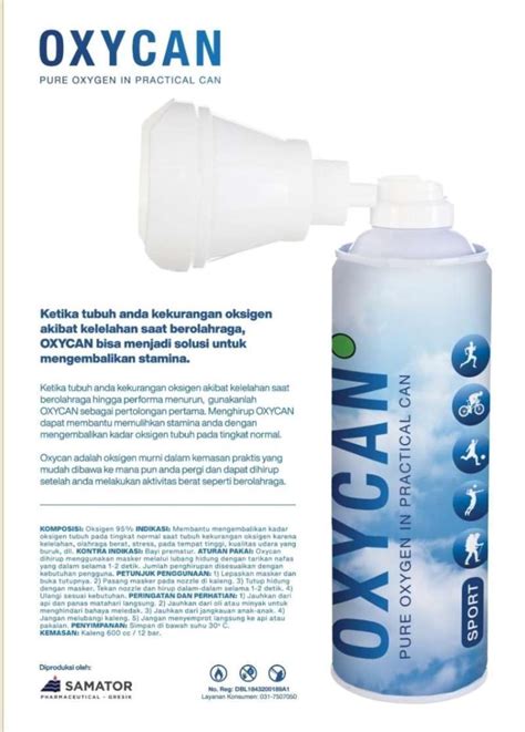 Jual Samator Oxycan Kaleng Tabung Oksigen Portable Oxygen Di