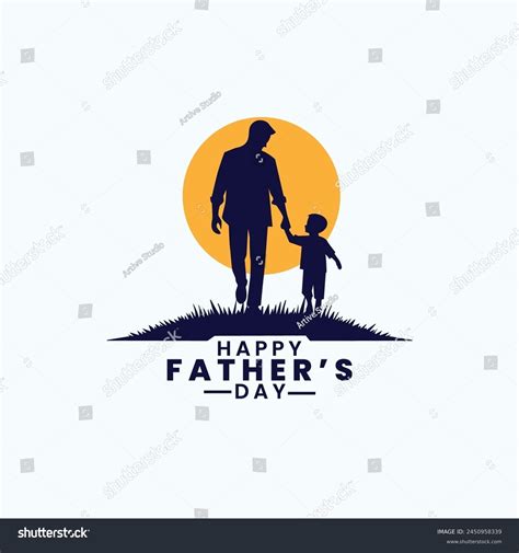 Man Child Holding Hands Words Happy Stock Vector Royalty Free