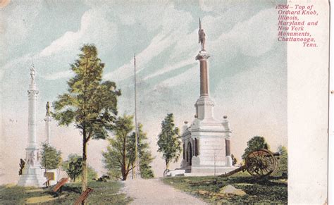 1901 07 Chattanooga TN Orchard Knob IL MD NY Monument Missionary Ridge