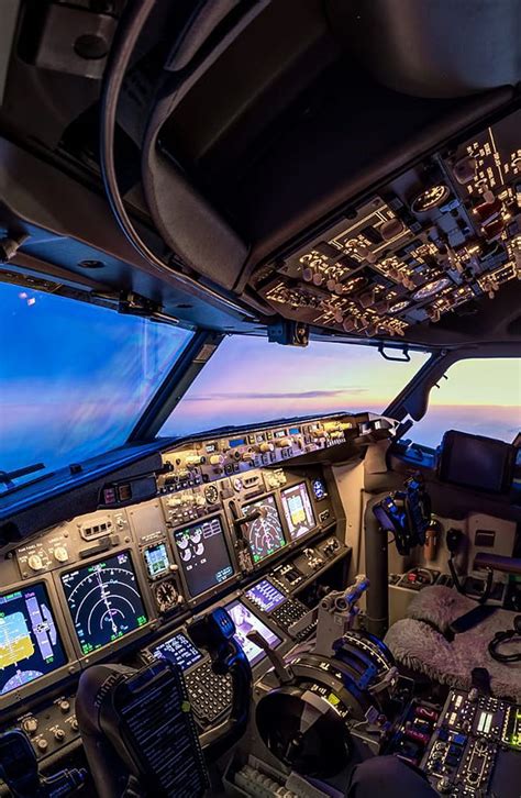 Kokpit Matahari Terbenam Menjadi Pilot Pesawat Senja Kokpit