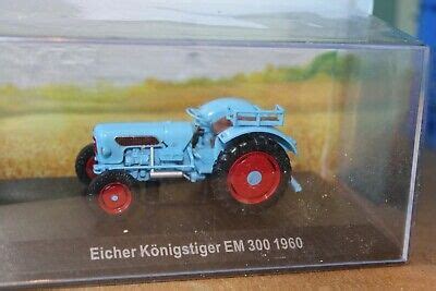 HACHETTE TRACTOR 1 43 EICHER Königstiger EM 300 1960 IN PERSPEX