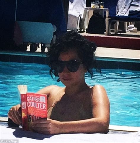 Lady Gaga Teases Fans As She Parades In Nude Swimsuit Daily Mail Online