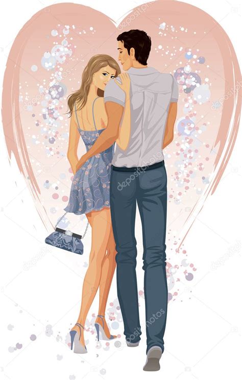 Loving Couple — Stock Vector © Mikhaylova 4658777