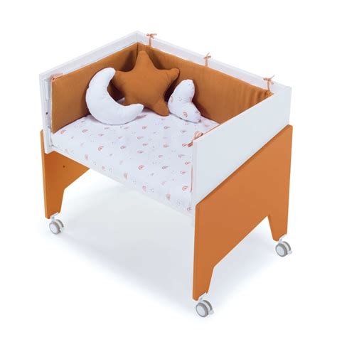 Berceaux Cododo 50x80 Cm En Terracotta Avec Textile Et Matelas Equo