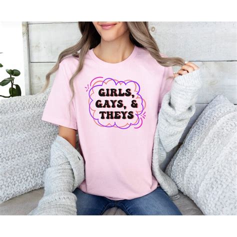 Girls Gays Theys Shirt Gay Pride Shirt Cute Tank Top Cute Tee LGBTQ Tee Shirt Support