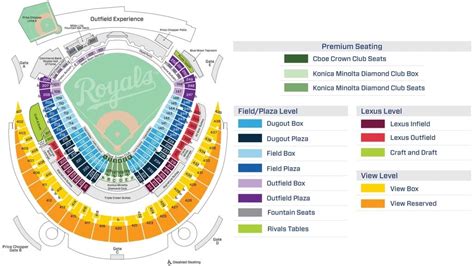 Kauffman Stadium Seat Map - Map Of Amarillo Texas