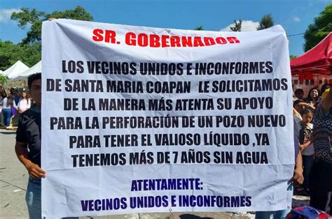 Habitantes De Coapan Llevan M S De A Os Sin Agua Piden Apoyo A