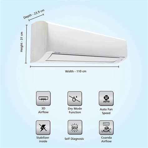 Daikin 2 2 Ton 3 Star Inverter Split Ac Ftkl71uv16