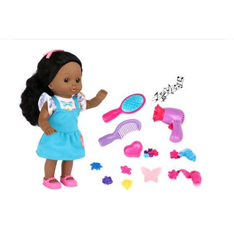 Dream Collection Hair Play African American Doll Playset 19 Pieces