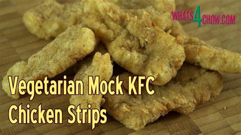 Vegetarian And Vegan Kfc Chicken Strips Deep Fried Gluten Strips Kfc Style Youtube