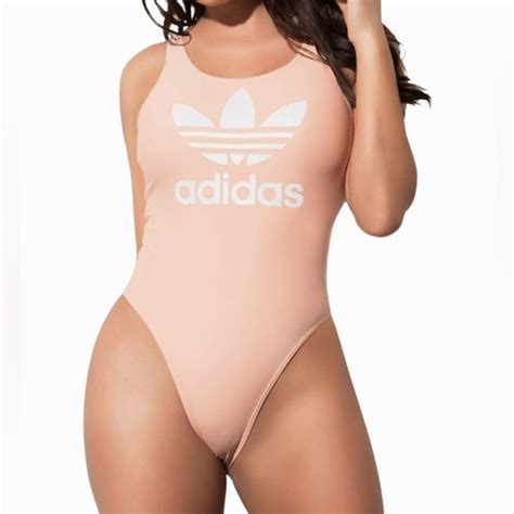 Adidas Swim Adidas Trefoil Logo One Piece Swimsuit Dust Pink Large