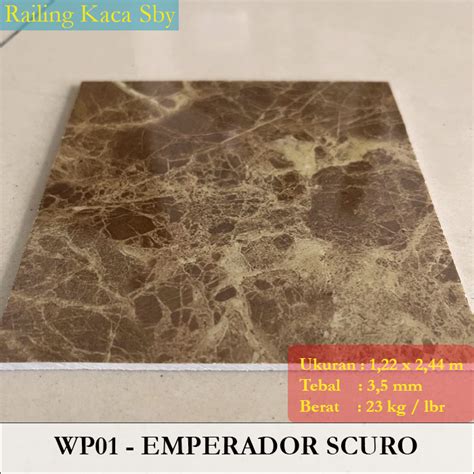 Jual Wall Panel Pvc Motif Marmer Marble Emperador Scuro Shopee Indonesia