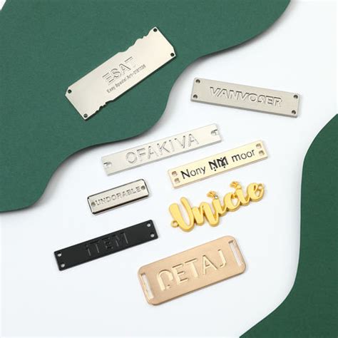 Buy Wholesale China Free Samples Garment Accessories Metal Bag Bikini Logo Tag Sew Metal