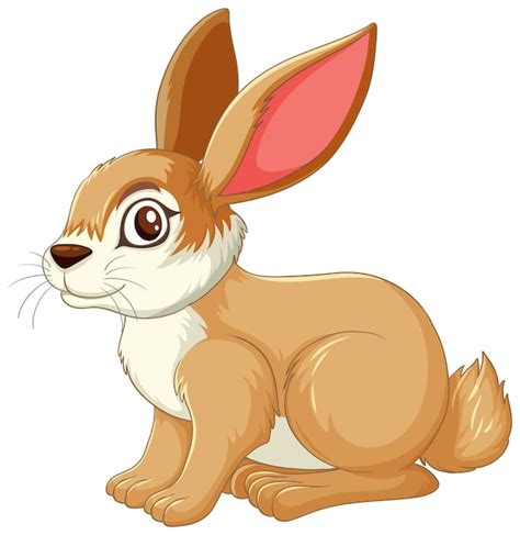 Premium Vector Cute Brown Rabbit Vector Illustration