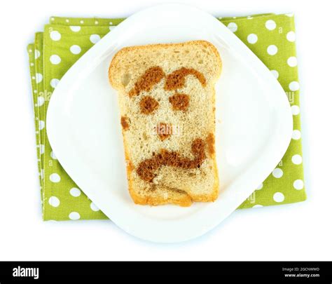 Funny toast, isolated on white Stock Photo - Alamy