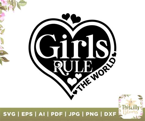 Girls Rule The World Svg Girl Svg Women Empowerment Svg Etsy