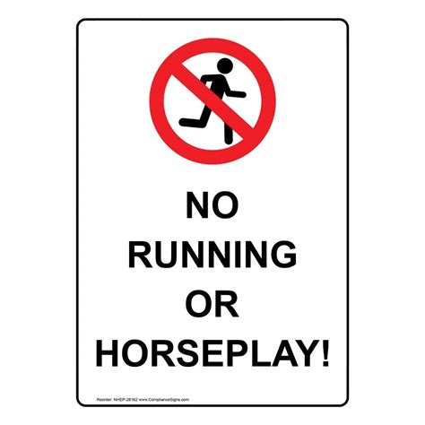 No Running Sign For Children