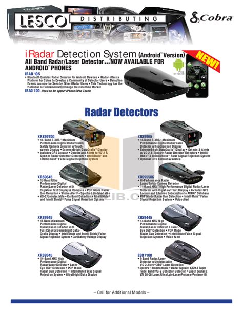 Pdf Manual For Cobra Radar Detector Xrs