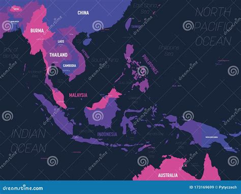 Southeast Asia Map High Detailed Political Map Of Southeastern Region