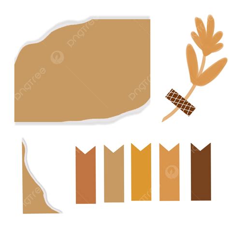 Aesthetic Journal Set Paper Journal Brown Washi Tape Png Transparent