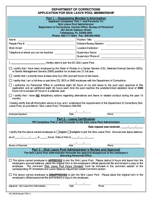 Fillable Online Correctionsfoundation DC2 8038 Application For Sick