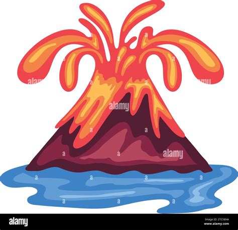 Volcano With Lava Stock Vector Image And Art Alamy