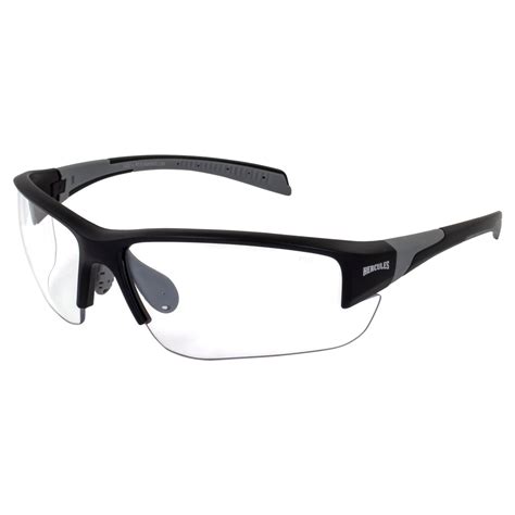 Global Vision Eyewear Hercules 7 Safety Glasses Black Frame Clear