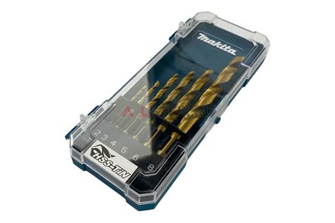 Набор сверл по металлу HSS-TiN Makita D-72833 (6 штук) от 2 до 8 мм в ...