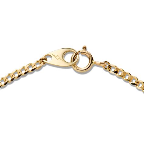 Curb Chain Necklace In Yellow Gold Brave Daughters