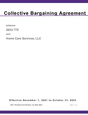 Fillable Online Collective Bargaining Agreements WaCollective