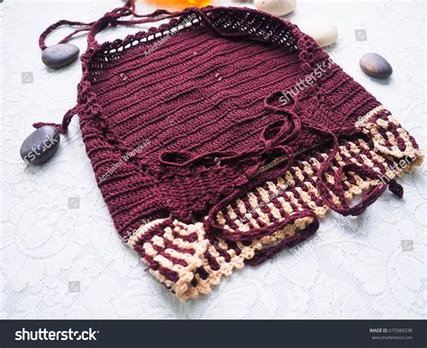 One Crochet Bikini Sexy Woman Wear Stock Photo 675989338 Shutterstock
