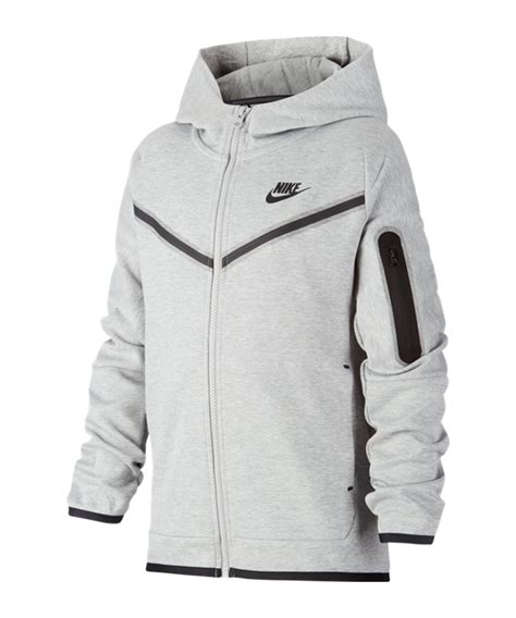 Nike Tech Fleece Jacke Kids Grau Schwarz F063 Grau
