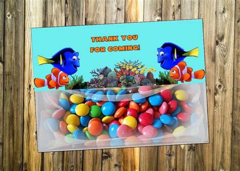 Finding Nemo Favor Bag Matching Finding Nemo Invitation Nemo Thank