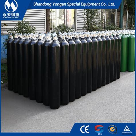 46 7L 150bar5 4mm High Pressure Vessel Seamless Steel Oxygen Gas