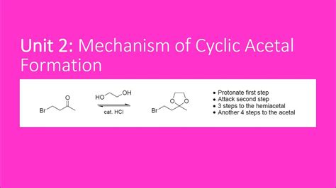 Mechanism Of Cyclic Acetal Formation YouTube