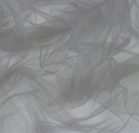 Silver Gray Soft Tulle Extra Wide M In Stretch Etsy