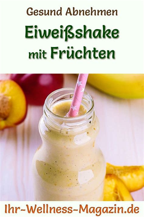 Eiweißshake mit Früchten Smoothie Abnehmshake zum selber machen in