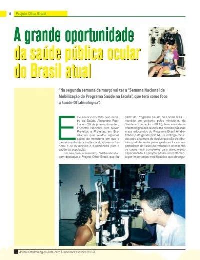 Projeto Olhar Brasil Conselho Brasileiro De Oftalmologia