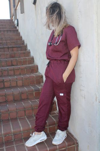 Burgundy Essential Scrub Pants Fifi Scrubs