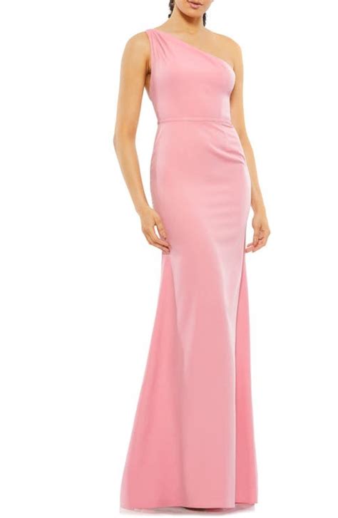 Ieena For Mac Duggal One Shoulder Jersey Mermaid Gown Editorialist