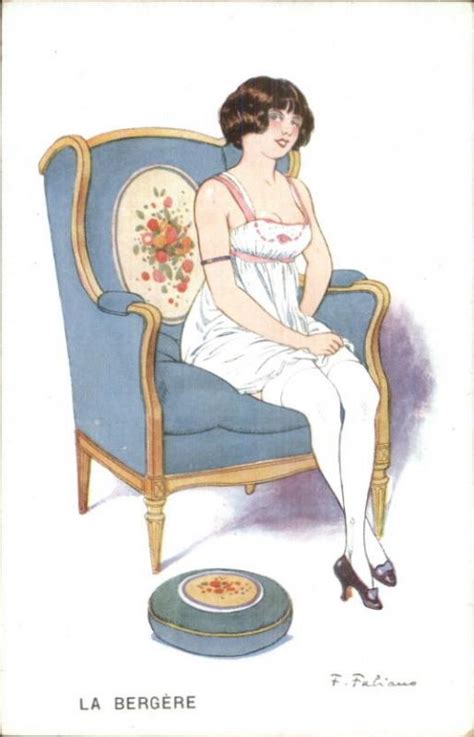 Fabiano Sexy French Lady In Lingerie C Postcard La Bergere