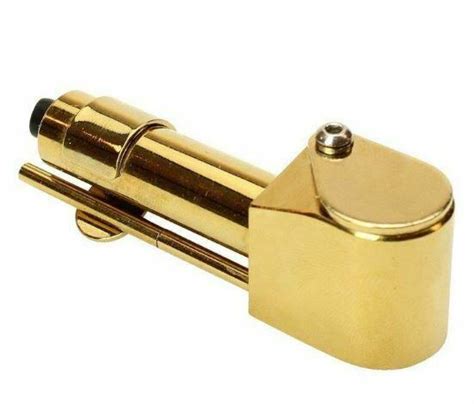 Brass Tobacco Smoking Proto Pipe Tar Trap Stash Storage Cylinder