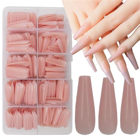 Pc Nude Pink Coffin False Nails Press On Full India Ubuy