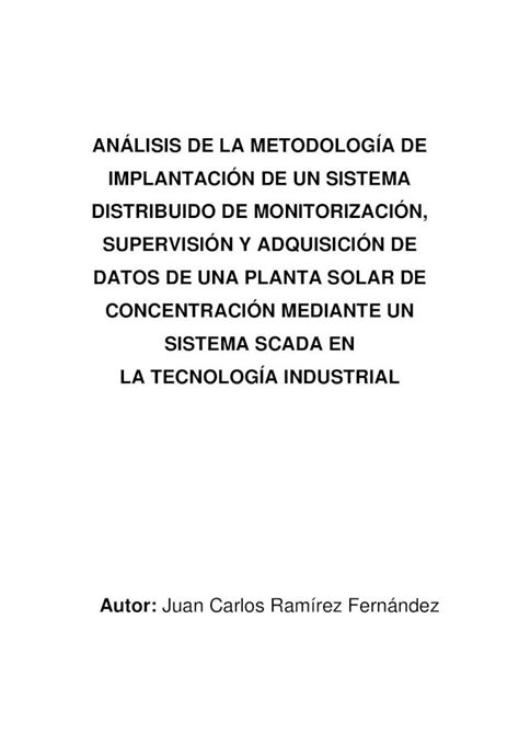 PDF METODOLOG A DE IMPLANTACI N DE SCADA EN LA En General Sistema